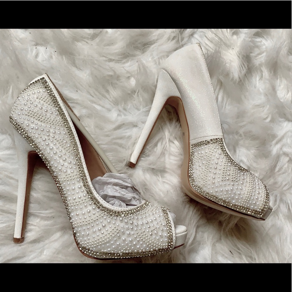 Pearl N Crystal high heels